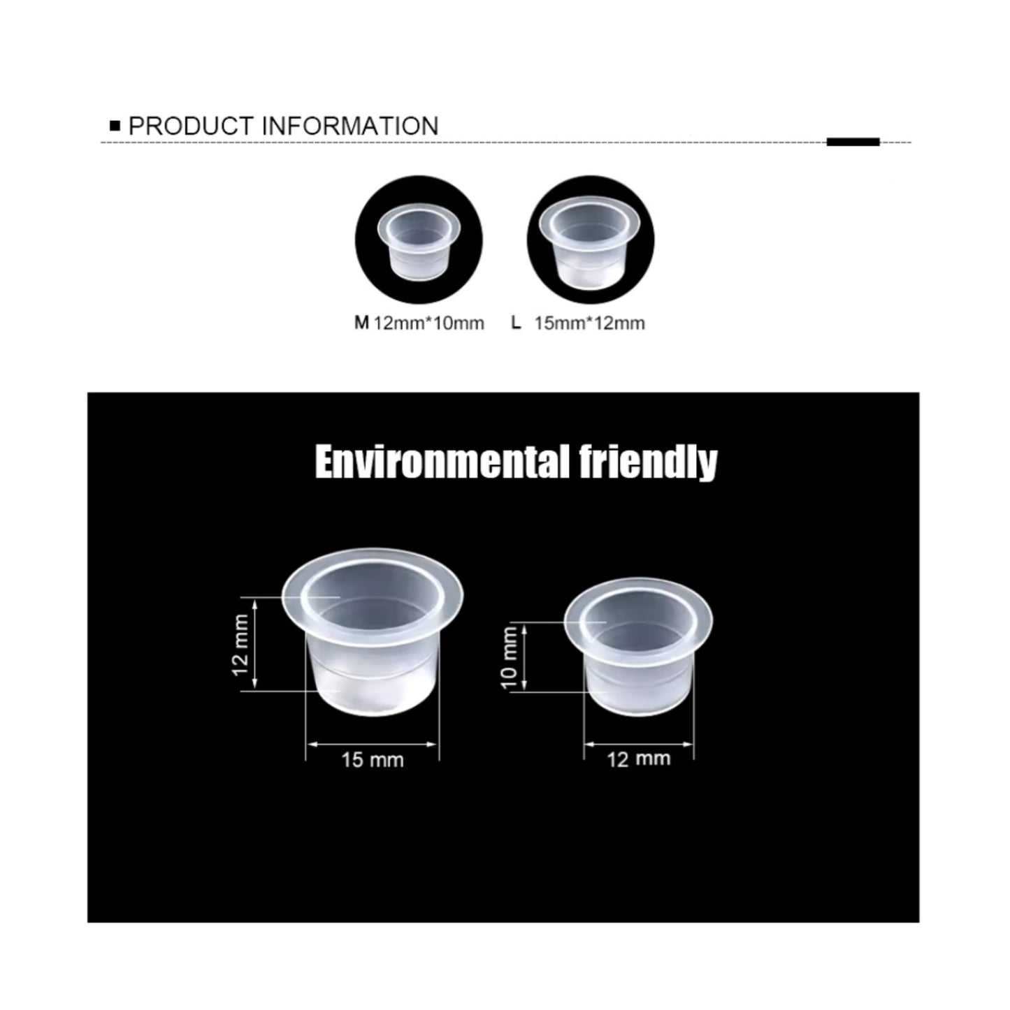 INK CUPS 12mm TALLA L (1000 Unidades)